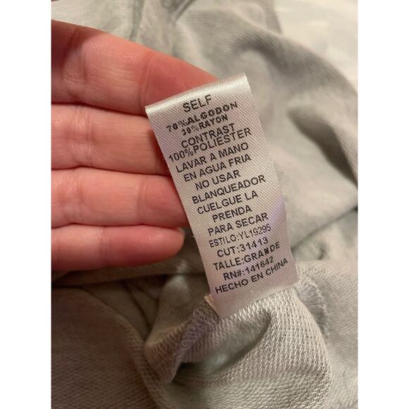 YA Los Angeles Large Long Sleeve Button Up Midi Shirt Dress Top Elbow Patches - Picture 3 of 12